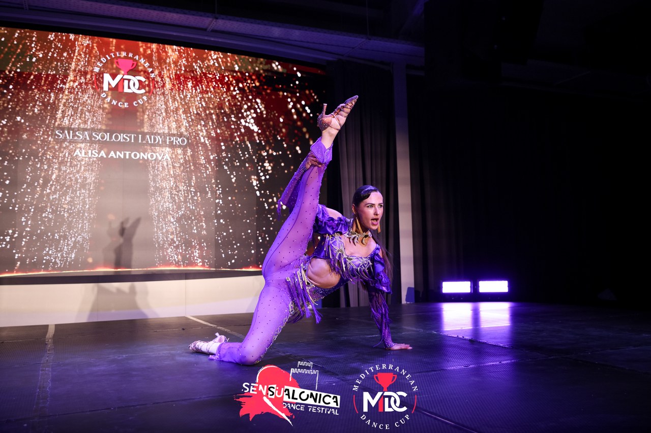 Competitor in the Mediterranean Dance Cup Final on Sunday